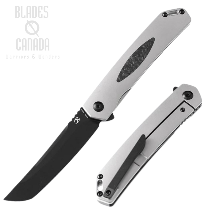 Kansept Hazakura Flipper Framelock Folding Knife, CPM S35VN, Titanium/Carbon Fiber, K1019A1