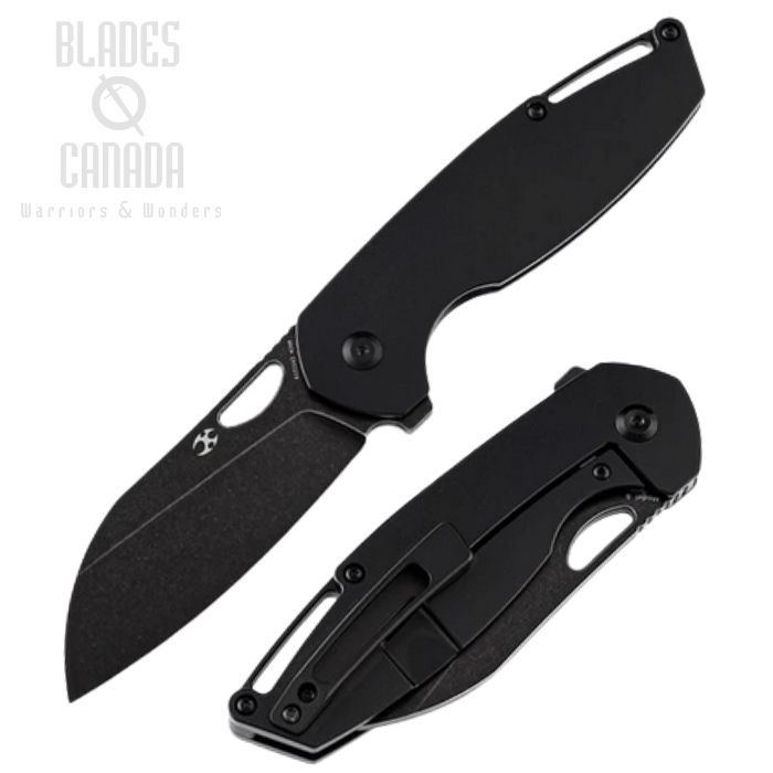 Kansept Model 6 Flipper Folding Knife, M390 Wharncliffe, Titanium Black, K1022A3 Kansept Model 6 Flipper Folding Knife, M390 Wharncliffe, Titanium Black, K1022A3