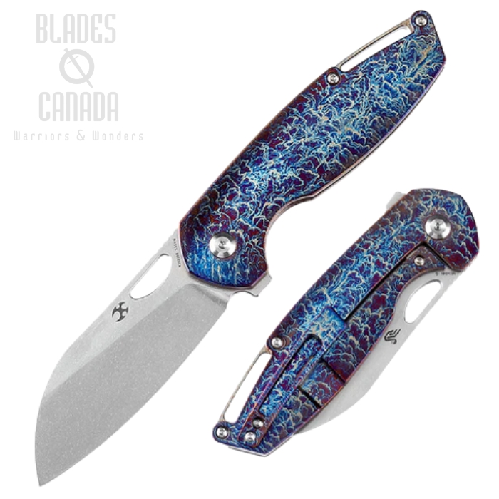 Kansept Model 6 Flipper Framelock Knife, CPM S35VN SW, Titanium Lightning Strike, K1022B8 Kansept Model 6 Flipper Framelock Knife, CPM S35VN SW, Titanium Lightning Strike, K1022B8