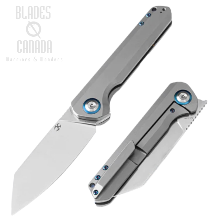 Kansept Bulldozer Flipper Framelock Knife, CPM 20CV, Titanium, K1028A1 Kansept Bulldozer Flipper Framelock Knife, CPM 20CV, Titanium, K1028A1