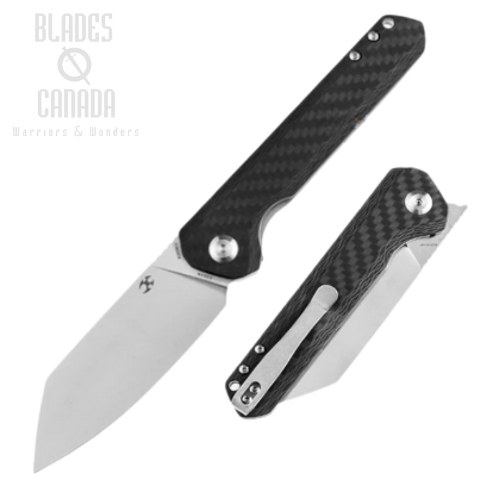 Kansept Bulldozer Flipper Folding Knife, CPM S35VN Satin, Carbon Fiber, K1028C2 Kansept Bulldozer Flipper Folding Knife, CPM S35VN Satin, Carbon Fiber, K1028C2