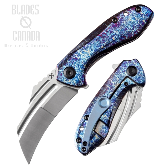 Kansept KTC 3 Flipper Framelock Knife, CPM S35VN, Titanium Lightening Ano, K1031A5