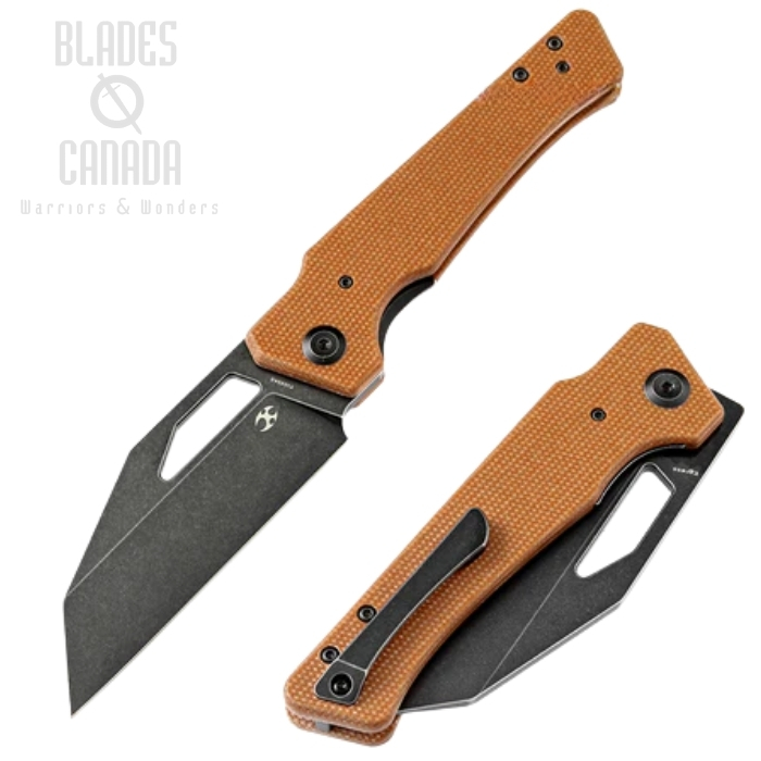 Kansept Egress Folding Knife, CPM S35VN Black, Micarta Brown, K1033A2