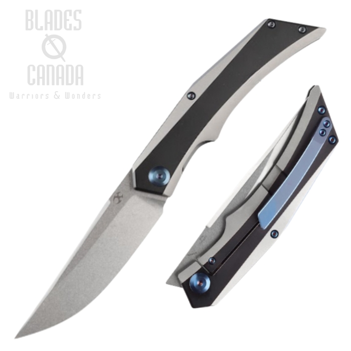 Kansept Naska Flipper Framelock Knife, CPM S35VN, Titanium, K1035A2