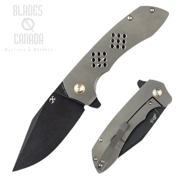 Kansept Entity Flipper Framelock Knife, CPM S35VN SW, Carbided Titanium, K1036B2 Kansept Entity Flipper Framelock Knife, CPM S35VN SW, Carbided Titanium, K1036B2