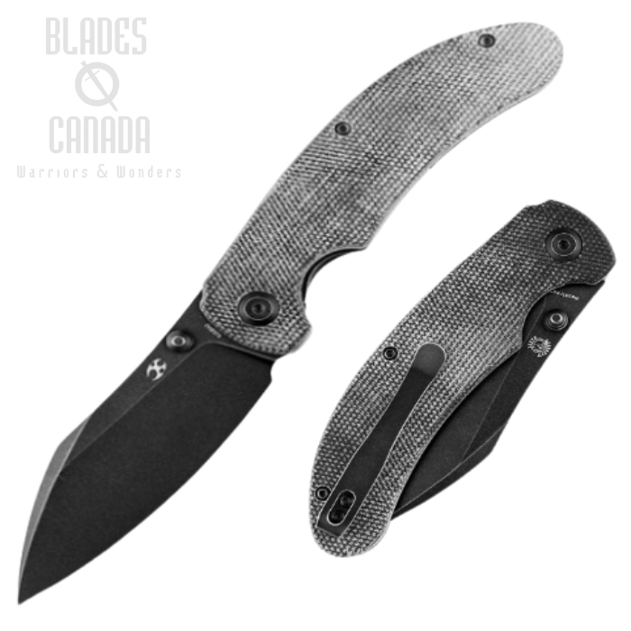 Kansept Nesstreet Folding Knife, CPM S35VN Black, Micarta Black, K1039A2