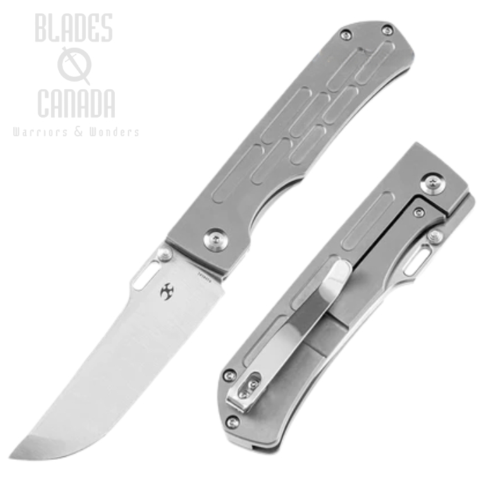 Kansept Reedus Framelock Folding Knife, CPM S35VN Satin, Titanium, K1041A2