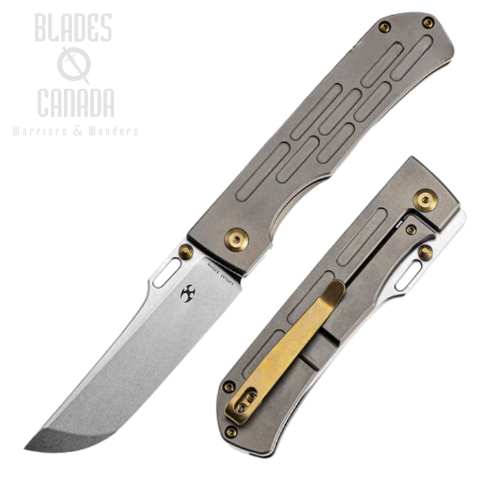 Kansept Reedus Framelock Folding Knife, CPM S35VN SW, Titanium Bronze Ano, K1041A3