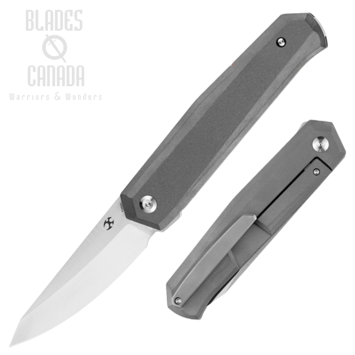Kansept Integra Framelock Folding Knife, M390 Satin, Titanium, K1042A1