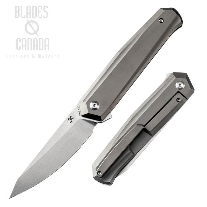 Kansept Integra Flipper Framelock Knife, M390 SW, Titanium Bronze Ano, K1042A2
