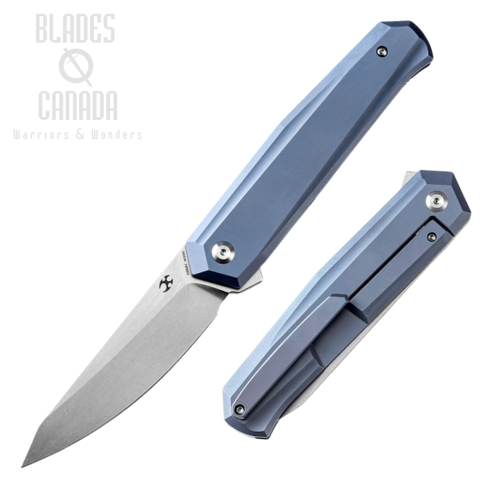 Kansept Integra Flipper Framelock Knife, M390 SW, Titanium Blue, K1042A3 Kansept Integra Flipper Framelock Knife, M390 SW, Titanium Blue, K1042A3