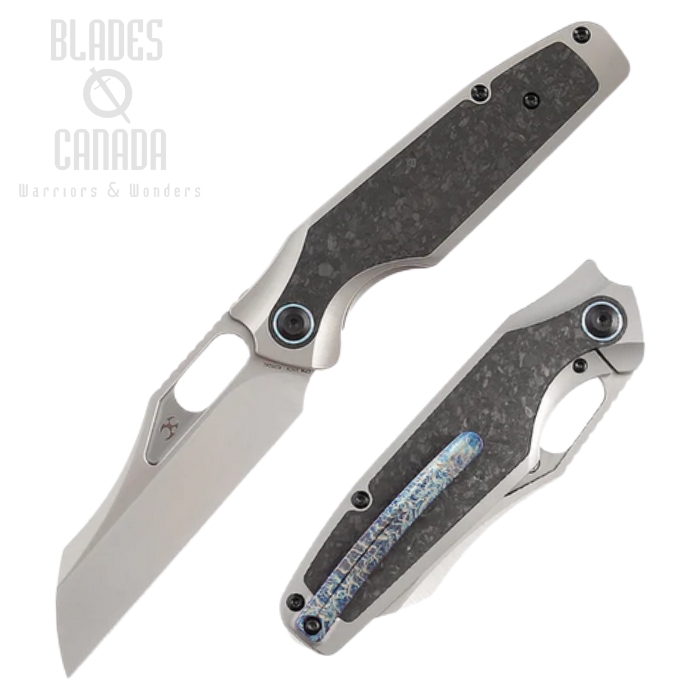 Kansept Tuckamore Framelock Folding Knife, CPM 20CV, Titanium/Carbon Fiber Shred, K1052A1 Kansept Tuckamore Framelock Folding Knife, CPM 20CV, Titanium/Carbon Fiber Shred, K1052A1