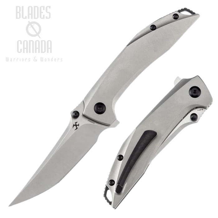 Kansept Baku Flipper Folding Knife, CPM-S35VN Steel, Titanium Handle, K1056A3