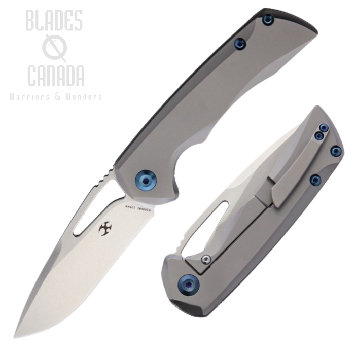 Kansept Mini Kryo Framelock Folder, CPM S35VN, Titanium Grey, K2001B1