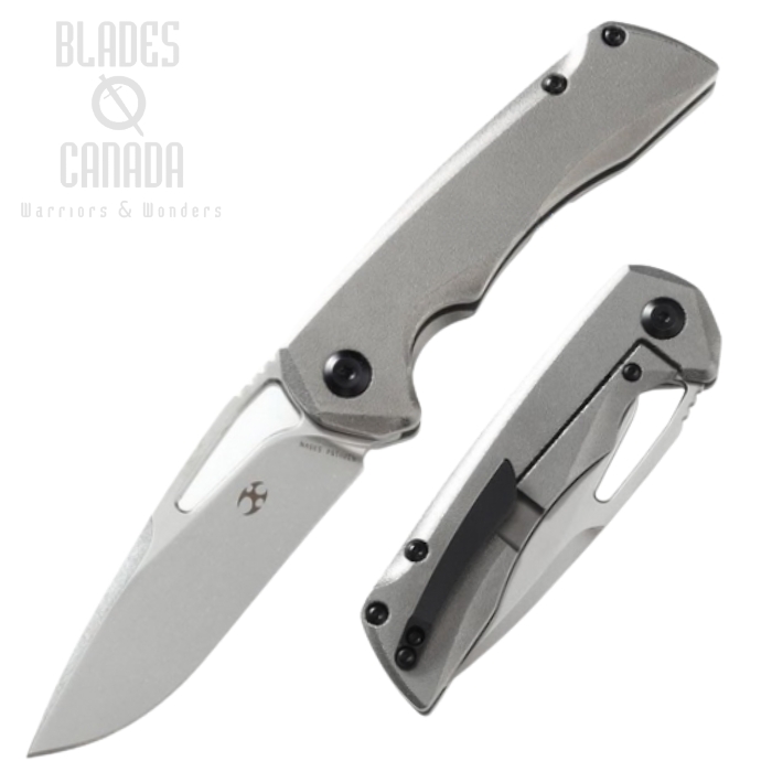 Kansept Mini Kryo Framelock Folding Knife, CPM S35VN, Titanium Orange Peel, K2001B4
