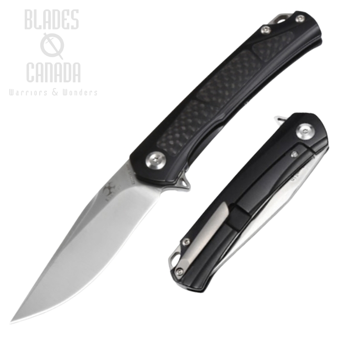 Kansept Gremlin Flipper Framelock Knife, CPM S35VN, Titanium/Carbon Fiber, K2003A3
