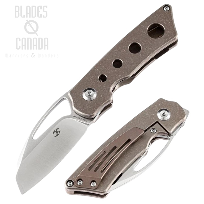 Kansept Goblin Flipper Framelock Knife, CPM S35VN, Titanium, K2016A6