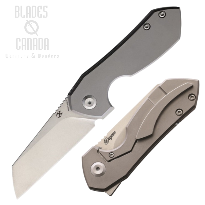 Kansept Steller Flipper Framelock Knife, CPM S35VN, Titanium, K2021A1