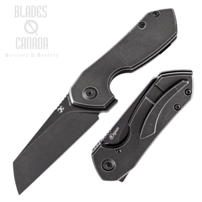 Kansept Steller Flipper Framelock Knife, CPM S35VN, Titanium, K2021A2