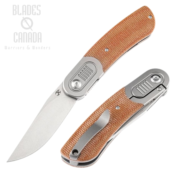 Kansept Reverie Flipper Framelock Knife, CPM S35VN, Micarta Brown/Titanium, K2025A7 Kansept Reverie Flipper Framelock Knife, CPM S35VN, Micarta Brown/Titanium, K2025A7