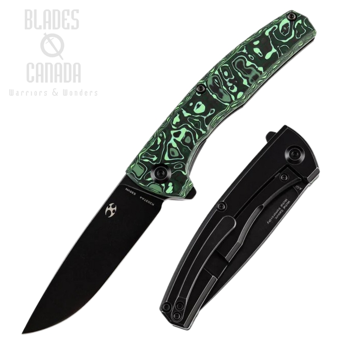 Kansept AGI Framelock Flipper Folding Knife, CPM-S35VN, Carbon Fiber/Titanium, K2037A4