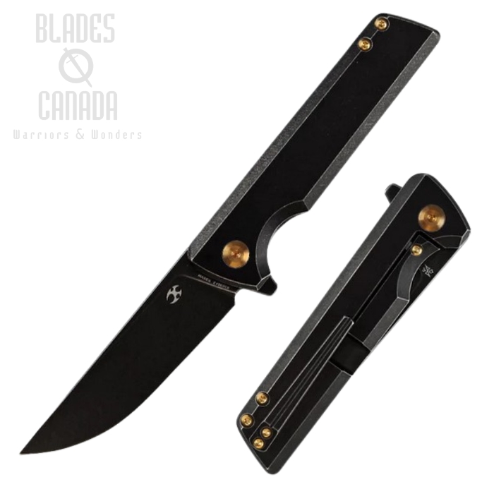 Kansept Anomaly Framelock Flipper Folding Knife, CPM-S35VN Steel, Titanium, K2038A2