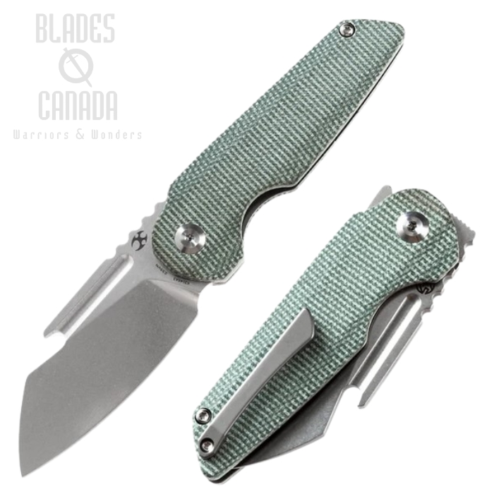 Kansept Rafe Flipper Folding Knife, CPM-S35VN, Micarta Green, K2048A3 Kansept Rafe Flipper Folding Knife, CPM-S35VN, Micarta Green, K2048A3