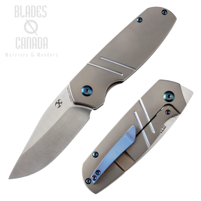 Kansept Turaco Flipper Framelock Knife, CPM S35VN Satin, Titanium Bronze Ano, K2049A3 Kansept Turaco Flipper Framelock Knife, CPM S35VN Satin, Titanium Bronze Ano, K2049A3