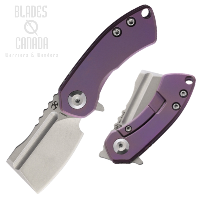 Kansept Mini Korvid Flipper Framelock Knife, CPM S35VN SW, Titanium Purple, K3030A4 Kansept Mini Korvid Flipper Framelock Knife, CPM S35VN SW, Titanium Purple, K3030A4