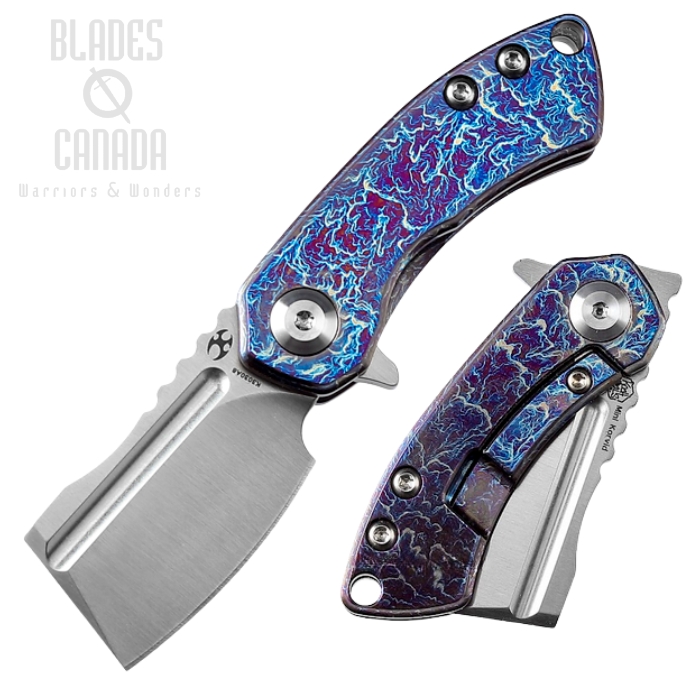 Kansept Mini Korvid Flipper Framelock Knife, CPM S35VN, Titanium Lightning Ano, K3030A8 Kansept Mini Korvid Flipper Framelock Knife, CPM S35VN, Titanium Lightning Ano, K3030A8