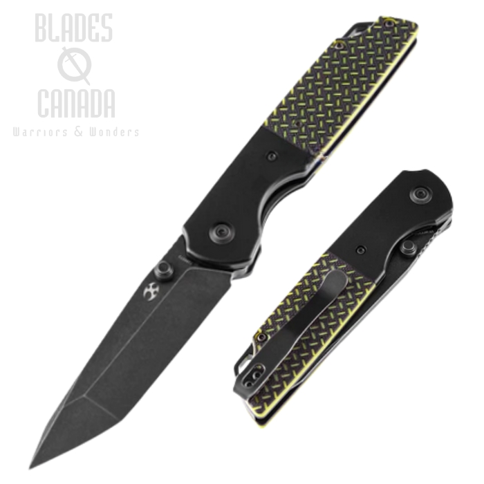 Kansept Warrior Folding Knife, D2 Black SW, G10 Green/Black, T1005T2 Kansept Warrior Folding Knife, D2 Black SW, G10 Green/Black, T1005T2