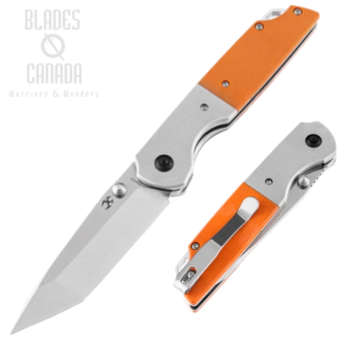 Kansept Warrior Folding Knife, D2 SW, Aluminum/G10 Orange, T1005T3 Kansept Warrior Folding Knife, D2 SW, Aluminum/G10 Orange, T1005T3