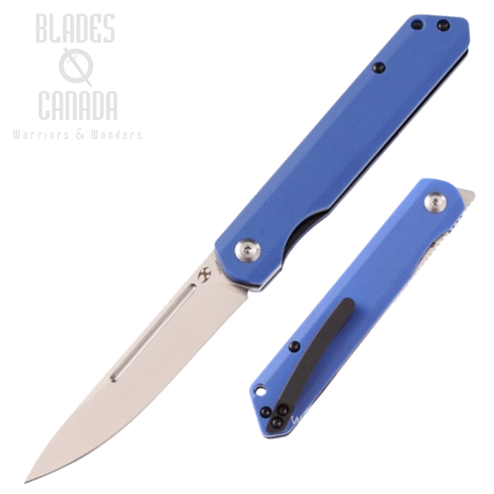 Kansept Prickle Flipper Folding Knife, 154CM, G10 Blue, T1012A4