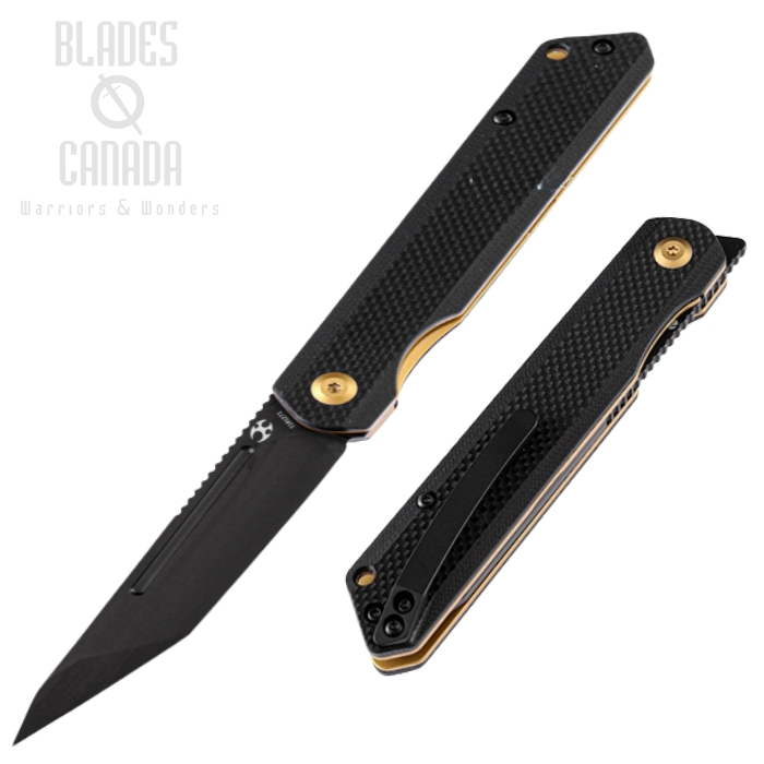 Kansept Front Flipper Folding Knife, 154CM, G10 Black, T1012T1