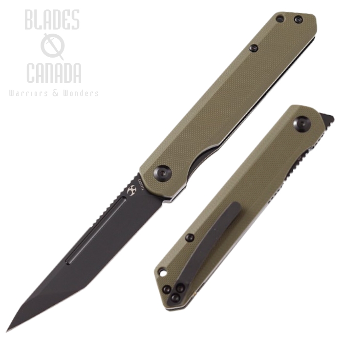 Kansept Prickle Flipper Folding Knife, 154CM, G10 OD Green, T1012T2