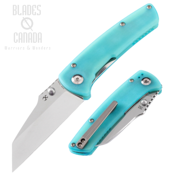 Kansept Main Street Folding Knife, CPM 154CM, G10 Blue, T1015B4