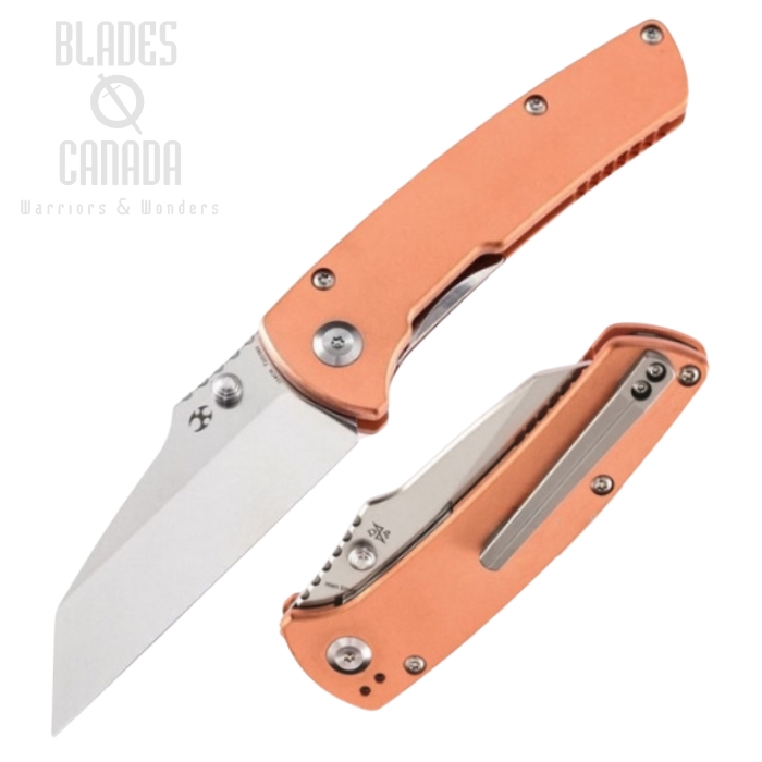 Kansept Main Street Folding Knife, CPM 154CM, Copper Handle, T1015B5