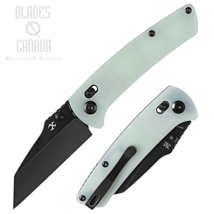 Kansept Main Street Crossbar Lock Folding Knife, 154CM Black, G10 Jade, T1015V7 Kansept Main Street Crossbar Lock Folding Knife, 154CM Black, G10 Jade, T1015V7
