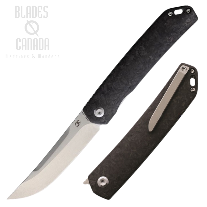 Kansept Hazakura Flipper Folding Knife, 154CM, Carbon Fiber, T1019C2 Kansept Hazakura Flipper Folding Knife, 154CM, Carbon Fiber, T1019C2