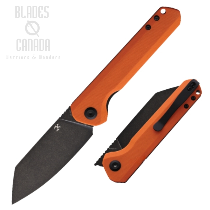 Kansept Bulldozer Flipper Folding Knife, D2 Black, G10 Orange, T1028A7 Kansept Bulldozer Flipper Folding Knife, D2 Black, G10 Orange, T1028A7