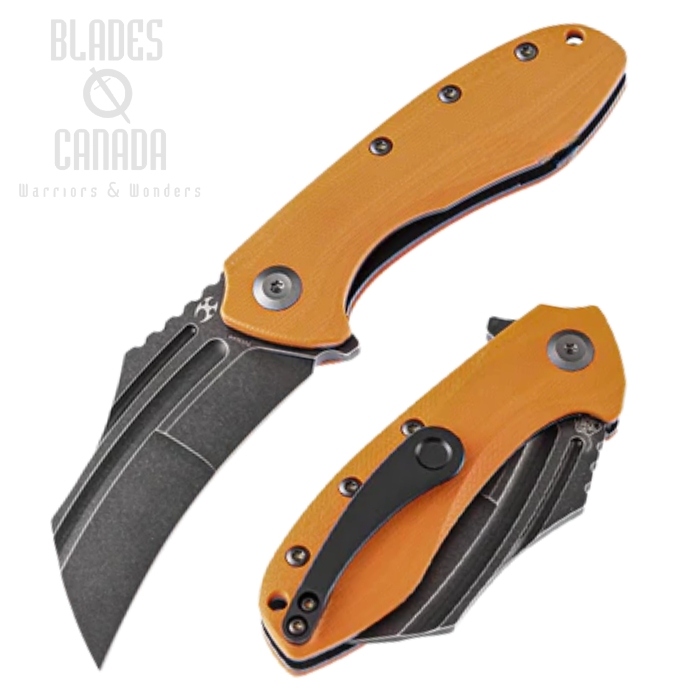 Kansept KTC3 Flipper Folding Knife, 154CM Black, G10 Orange, T1031A4 Kansept KTC3 Flipper Folding Knife, 154CM Black, G10 Orange, T1031A4