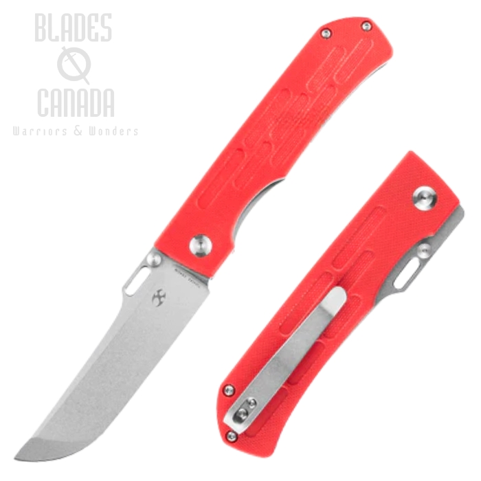 Kansept Reedus Folding Knife, 154CM SW, G10 Red, T1041A2 Kansept Reedus Folding Knife, 154CM SW, G10 Red, T1041A2