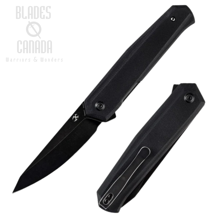 Kansept Integra Flipper Folding Knife, 154CM Black, G10 Black, T1042A2 Kansept Integra Flipper Folding Knife, 154CM Black, G10 Black, T1042A2