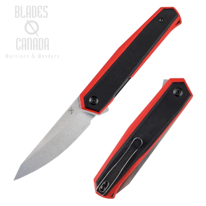 Kansept Integra Flipper Folding Knife, 154CM, G10 Red/Black, T1042A3 Kansept Integra Flipper Folding Knife, 154CM, G10 Red/Black, T1042A3