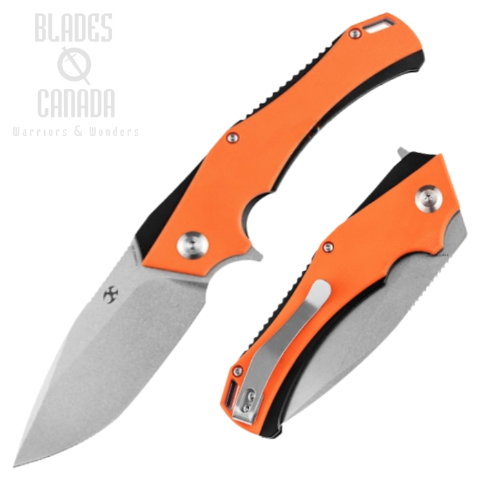 Kansept Mini Hellx Flipper Folding Knife, D2 SW, G10 Orange, T2008A5 Kansept Mini Hellx Flipper Folding Knife, D2 SW, G10 Orange, T2008A5