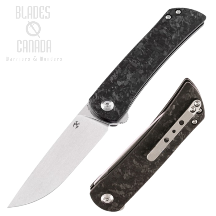 Kansept Weasel Slipjoint Folding Knife, 154CM, Shred Carbon Fiber, T2020A3