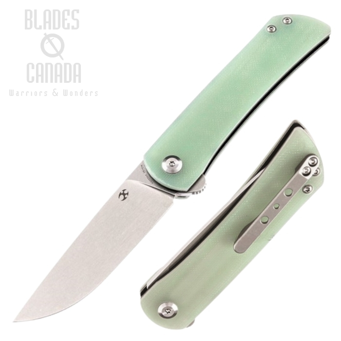 Kansept Weasel Slipjoint Folding Knife, 154CM, G10 Jade, T2020A4