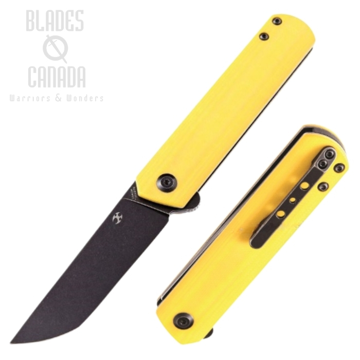 Kansept Foosa Slipjoint Flipper Folding Knife, 154CM, G10 Yellow, T2020T6