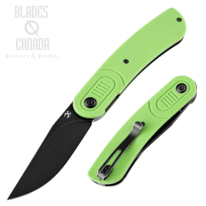 Kansept Reverie Flipper Folding Knife, 154CM Black, G10 Grass Green, T2025A4 Kansept Reverie Flipper Folding Knife, 154CM Black, G10 Grass Green, T2025A4