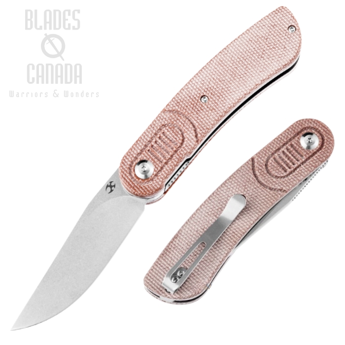 Kansept Reverie Flipper Folding Knife, 154CM SW, Micarta Brown, T2025A6